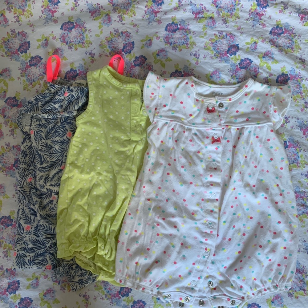 3 girls one piece outfits size 12 months